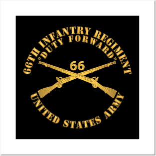 66th Infantry Regiment - Duty Forward w Infantry Br X 300 Posters and Art